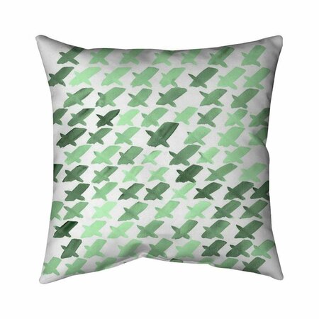 FONDO 26 x 26 in. Green Pattern X-Double Sided Print Indoor Pillow FO3333146